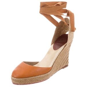 Christian Louboutin Espadrilles Lace Up Wedges